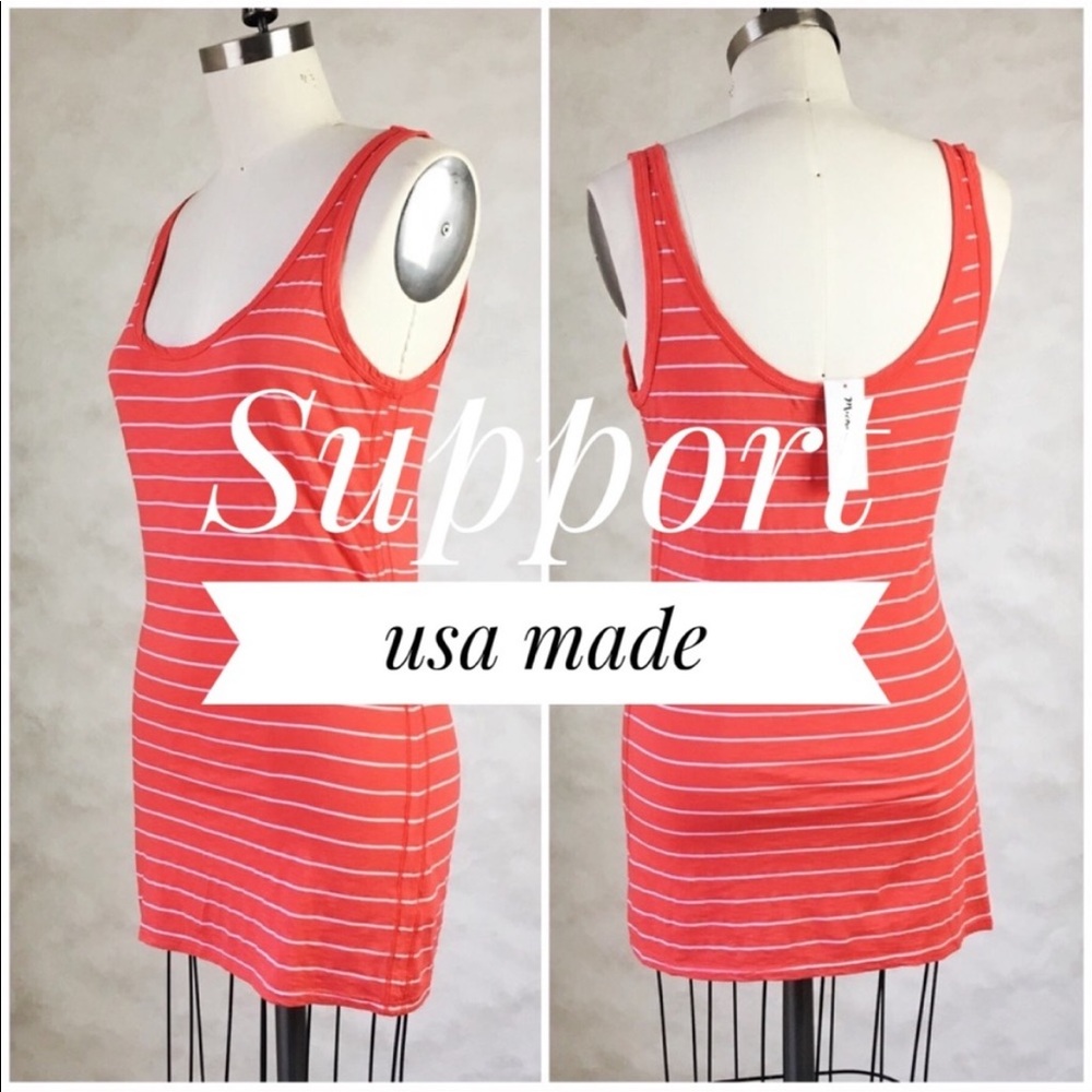 MICHAEL STARS STRIPE SCOOP MINI DRESS d 365